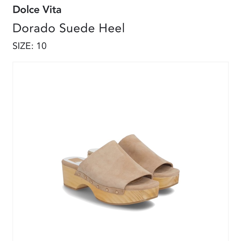 NWT suede slide sandal